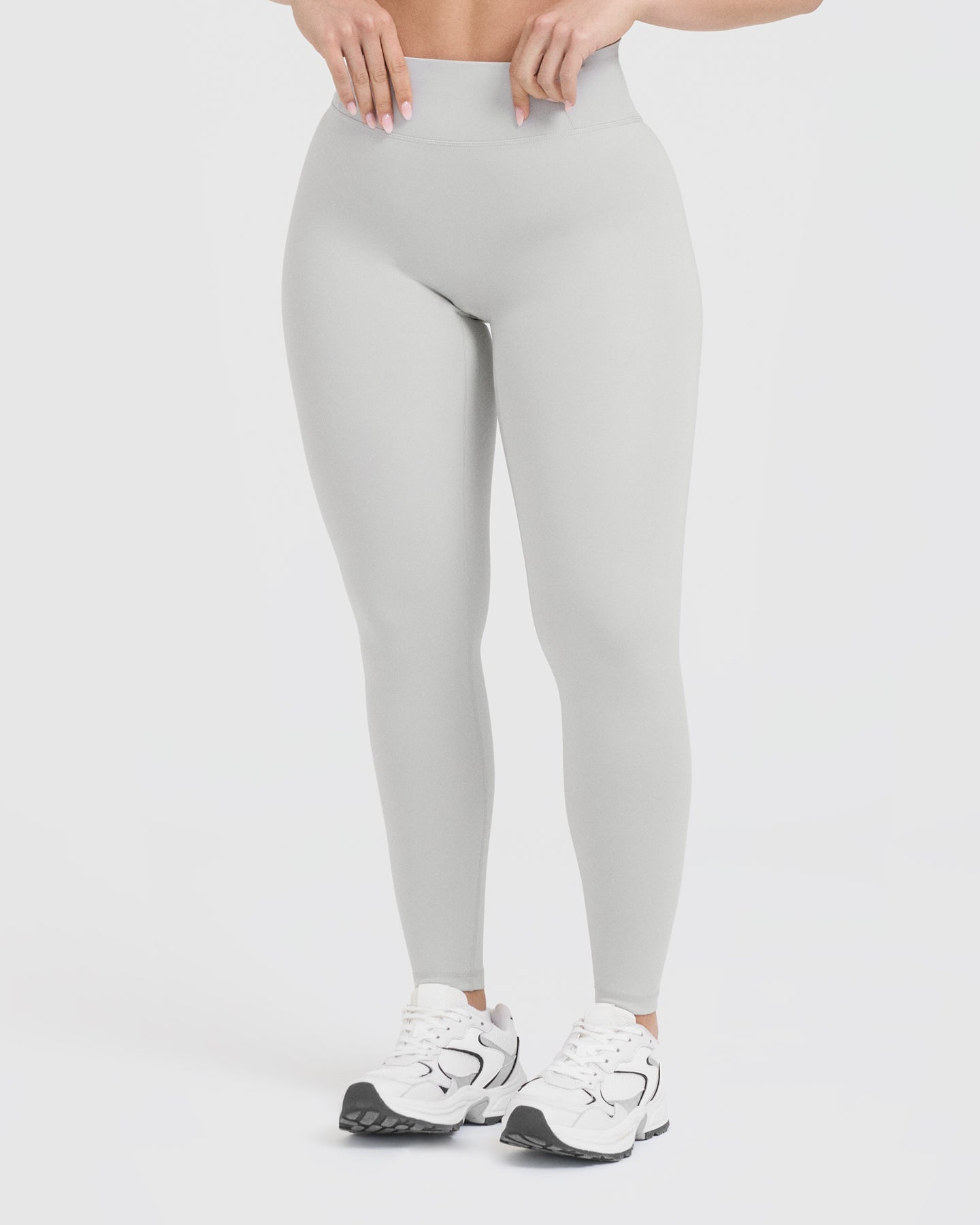Timeless High Waisted Leggings for Women - Light Grey Yoga Pants with Pockets | Perfect for Workouts, Yoga & Everyday Comfort