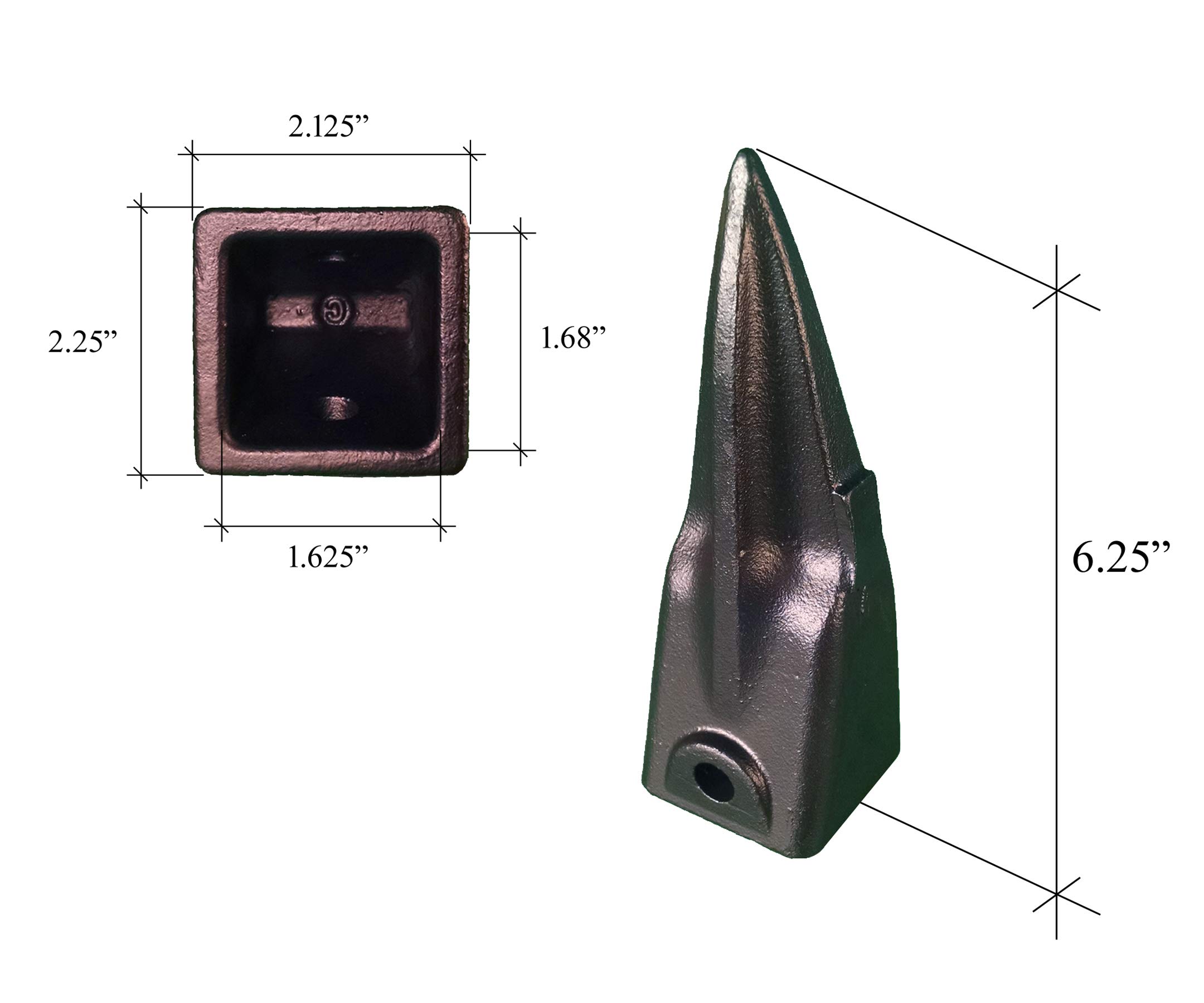 Mini Excavator Bucket Combo with Weld-on Shanks, Teeth & Pins - 835x156 X156TL (5-Piece Set) for Digging, Trenching & Construction Work