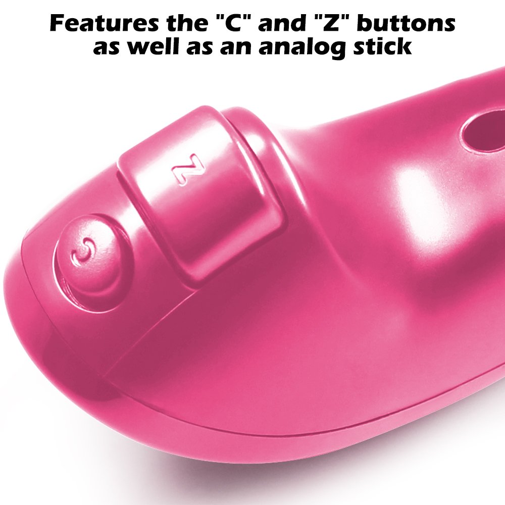 AFUNTA Wii U Nunchuck Controller - 2 Pack Replacement for Wii U Video Game Accessories (Pink) - Perfect for Multiplayer Gaming and Motion Control Fun