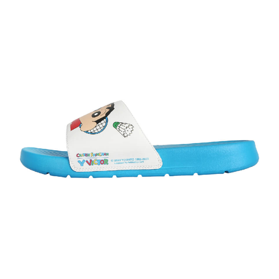 Victor 008CS FA Crayon Shinchan Slippers - Nautical Blue & Bright White Cartoon Character Sandals for Kids | Comfortable House Shoes for Indoor/Outdoor Wear, Anime Themed Gift for Children