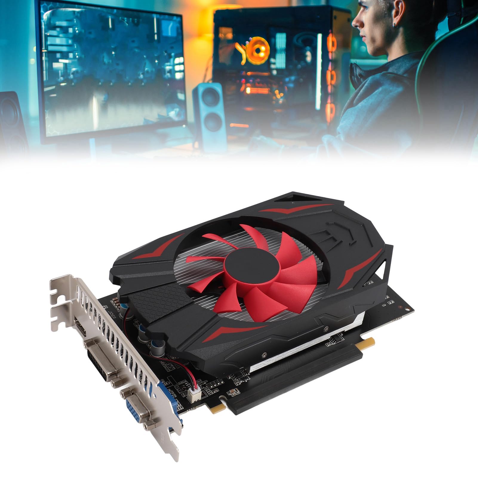 NVIDIA GTX 1050 2GB GDDR5 Gaming Graphics Card - 5000MHz Core Clock, 2560x1600 Resolution, Dual Fan Cooling System for PC Gaming, VR & 4K Video Editing - Perfect for Fortnite, PUBG & Esports Enthusiasts