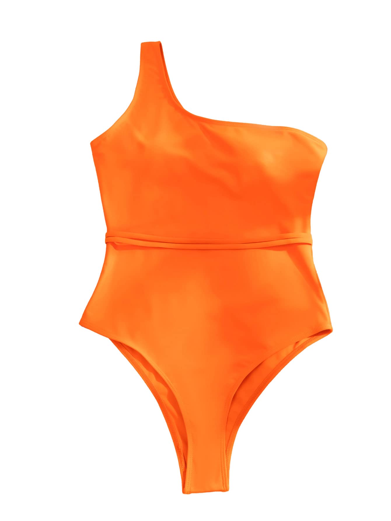 SweatyRocks Women's One Shoulder Monokini Swimsuits - Sexy One Piece Bathing Suit for Women, Perfect for Beach Vacation & Pool Party