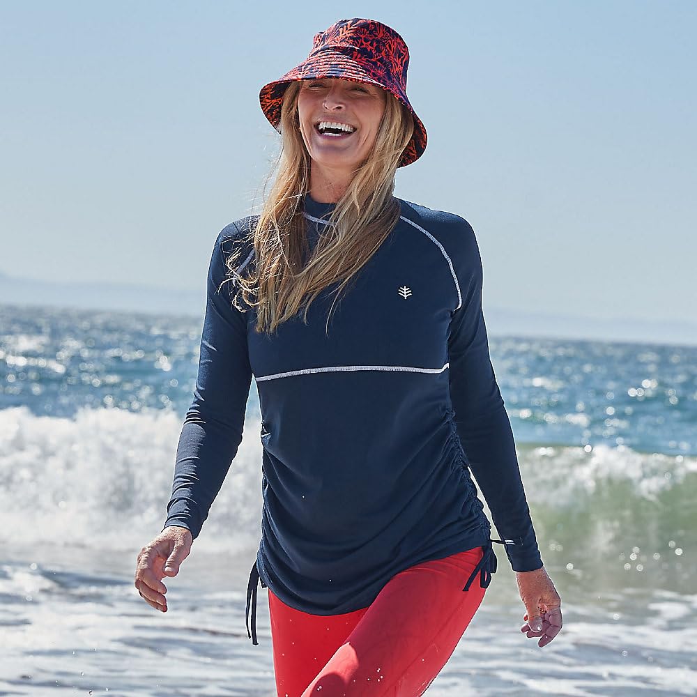 Coolibar UPF 50+ Women's Sun Protective Swim Shirt - Long Sleeve Rash Guard for Swimming, Beach & Outdoor Activities