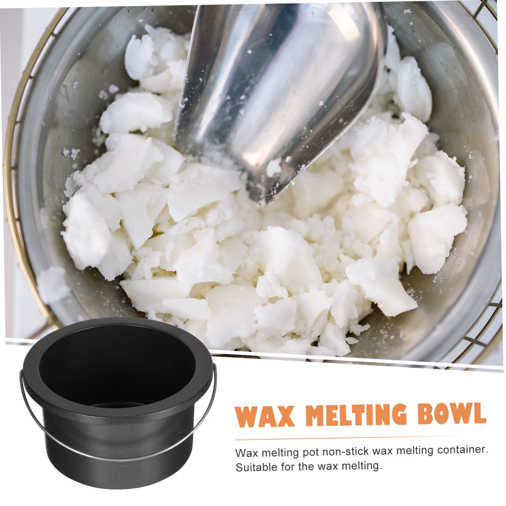 Mikinona Electric Wax Warmer Machine - 1pc Aluminum Inner Pot for Hair Removal, Wax Melting & Candle Making | Portable Wax Heater for Salon, Spa & Home Use (Black)