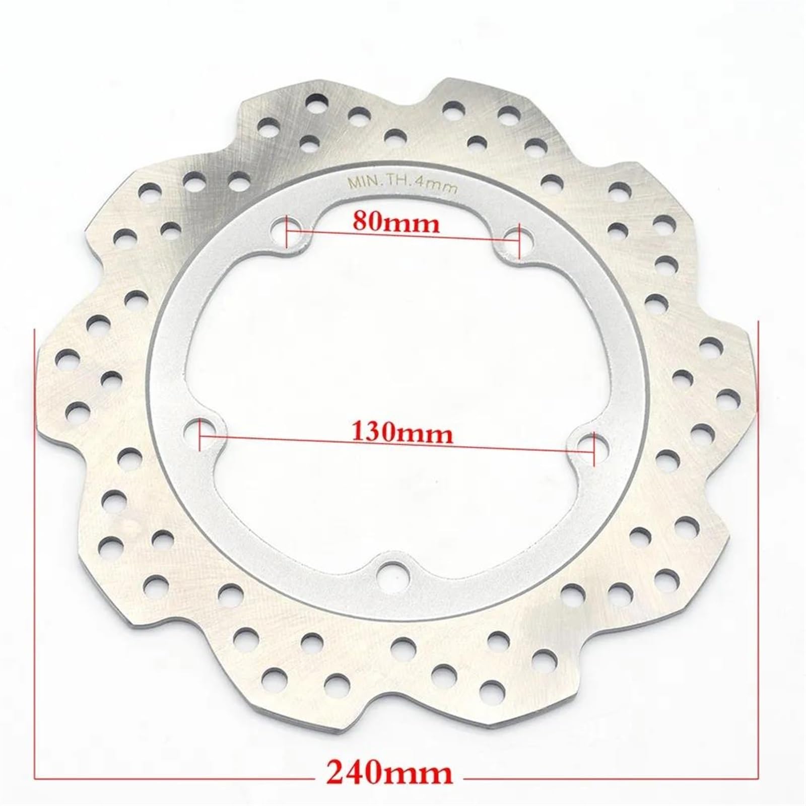 240mm Motorcycle Rear Brake Rotor Disc - Compatible with Honda NC750S/NC750SE (Non-ABS) 2014-2015 Models | High-Performance Braking for Safer Riding on Highways & Mountain Roads
