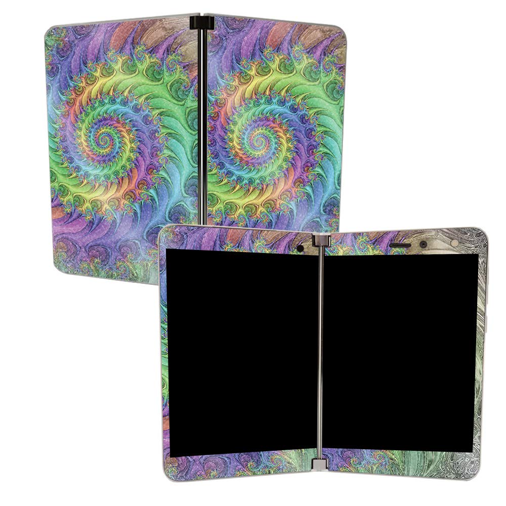 MightySkins Glossy Glitter Skin Cover for Microsoft Surface Duo - Tripping Design | Protective & Durable High-Gloss Finish | Easy to Apply & Remove | Made in USA | Perfect for Work, Travel & Personal Style Protection