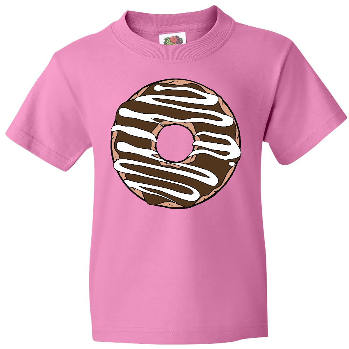 Inktastic Chocolate Donut Graphic Youth T-Shirt - Fun Doughnut with Icing & Frosting Design - Perfect for Birthday Parties, School Events & Casual Wear