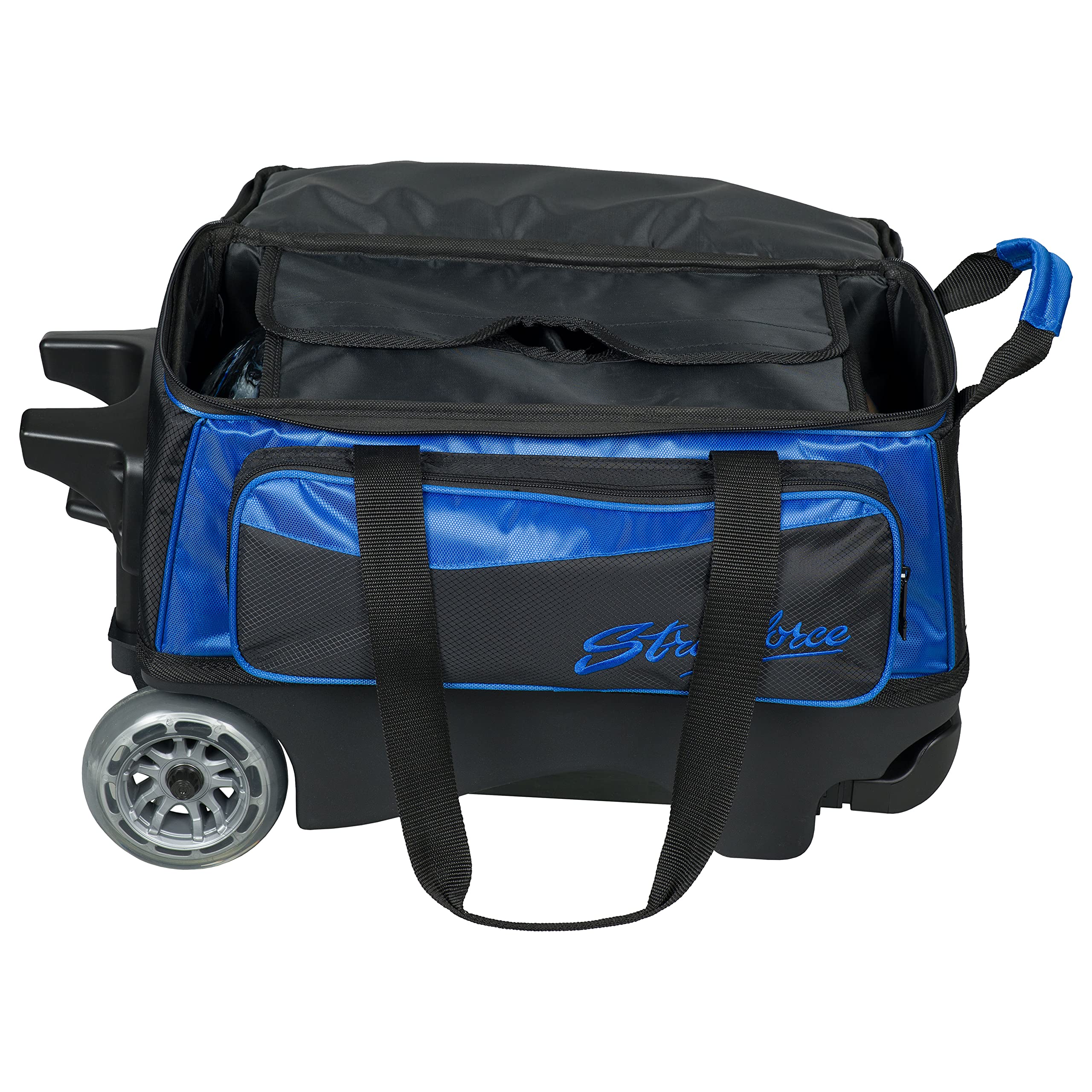 Strikeforce Konvoy Two Ball Roller Bowling Bag - Royal Blue | Durable Bowling Ball Carrier with Wheels for Easy Transport | Perfect for League Play, Tournaments & Practice Sessions
