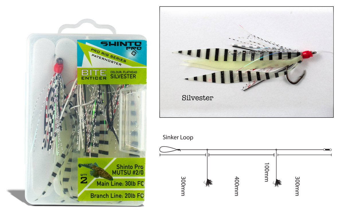 Premium Bite Enticer Mutsu Paternoster Fishing Rigs - Size #2/0 & #4/0 - Saltwater & Freshwater Fishing Lures for Bass, Trout, and Catfish