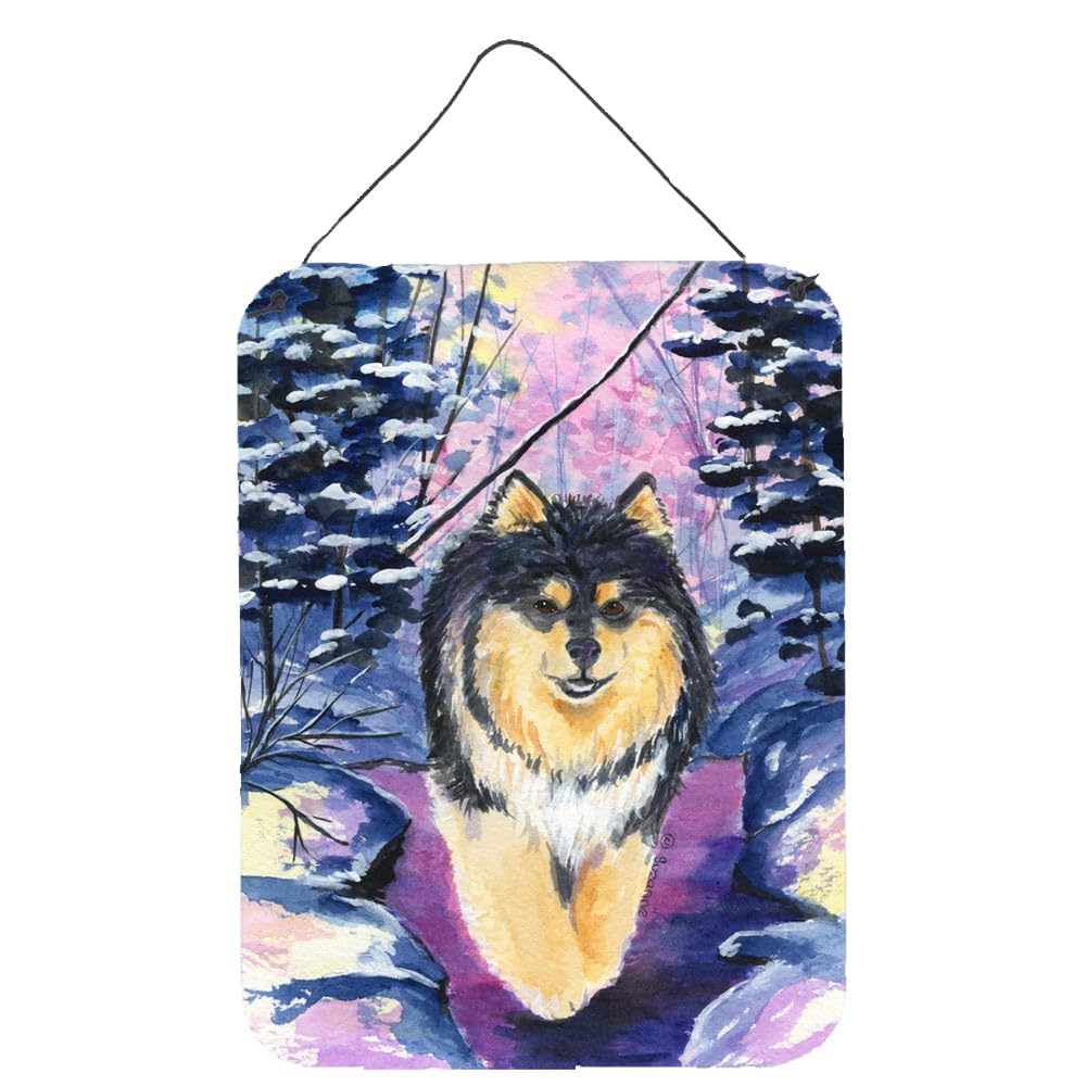 Finnish Lapphund Metal Wall Art Sign - 12x16 Inch Aluminum Hanging Plaque for Kitchen, Bar, Bathroom & Front Door Decor | Durable Multicolor Home Decoration | Perfect for Dog Lovers & Pet-Themed Interior Design