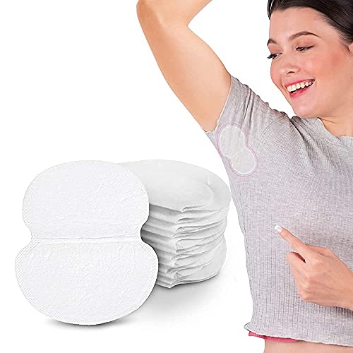 LMN Store Pack of 10 - Disposable Underarm Sweat Pads for Women & Men, Highly Absorbent Cotton Sweat Shields with Adhesive Backing (Self-Stick Inside Clothing) - Perfect for Workouts, Office Wear & Hot Weather