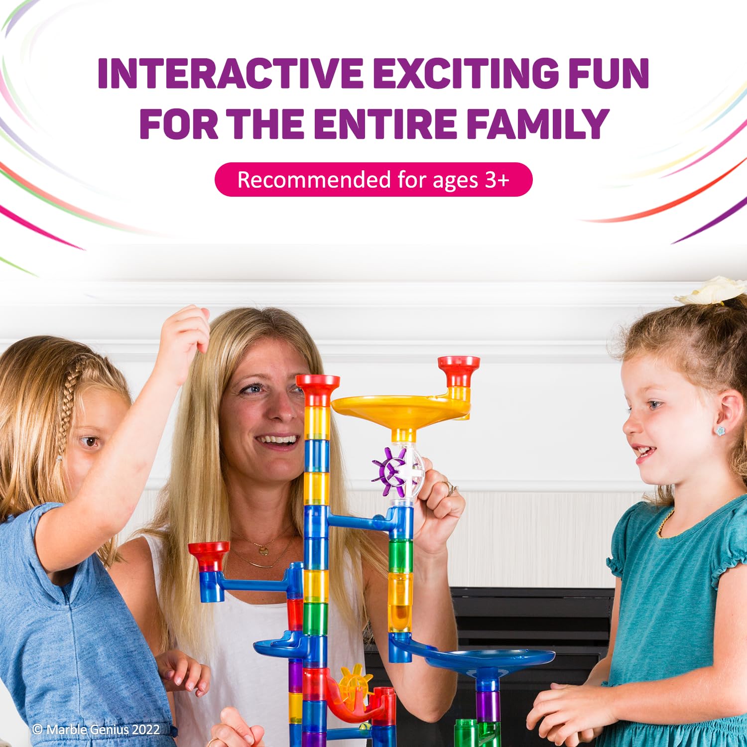 Marble Genius Marble Run Extreme Set - 300 Piece Marble Maze Track for Kids, Teens & Adults (181 Translucent Marbulous Pieces + 119 Glass Marbles) | STEM Educational Toy for Ages 4-8 | Perfect for Birthday Gifts, Classroom Activities & Family Game Night