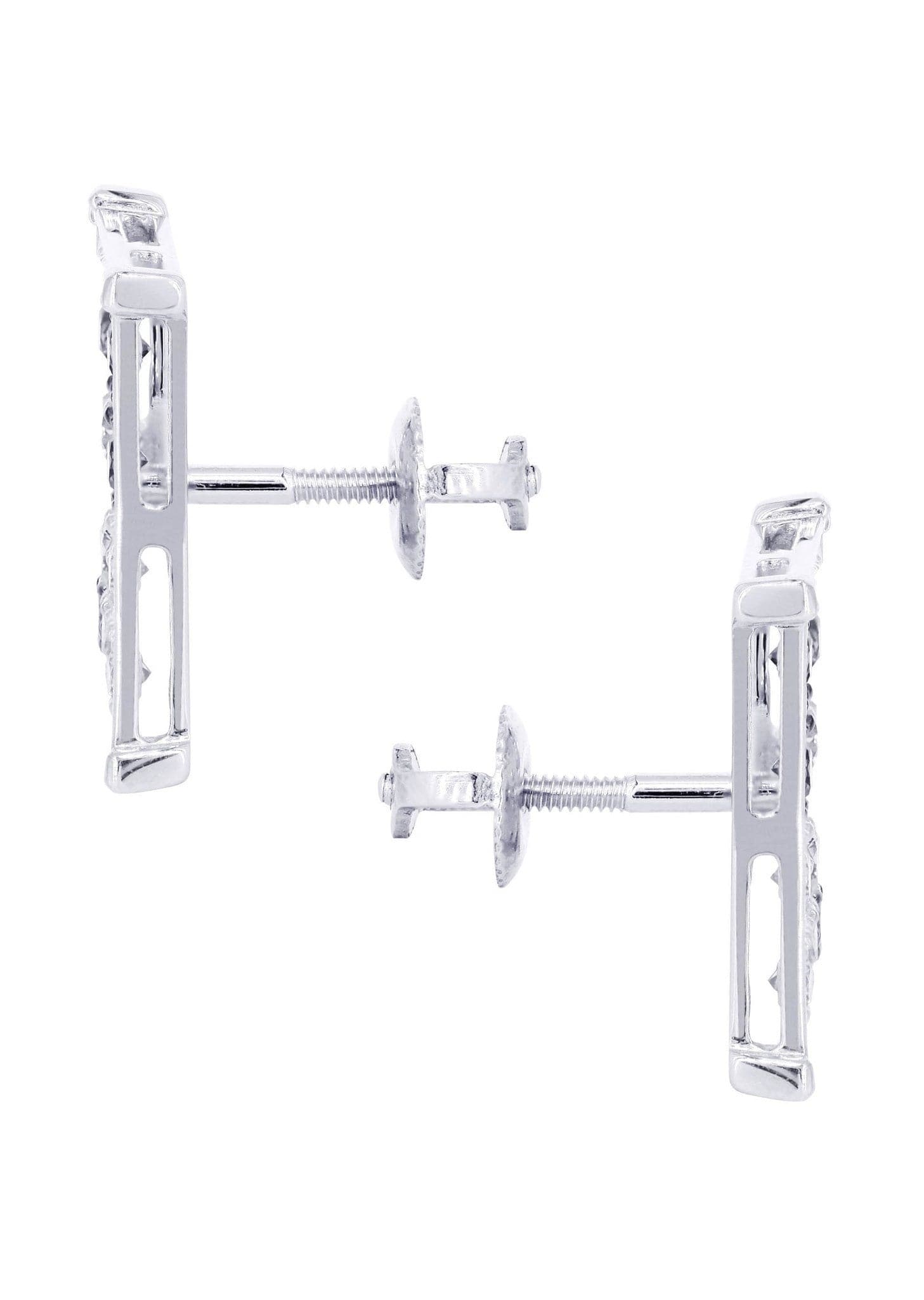 14K White Gold Diamond Earrings for Men - 0.62 Carat Stud Earrings | Perfect for Gifts, Weddings & Formal Occasions