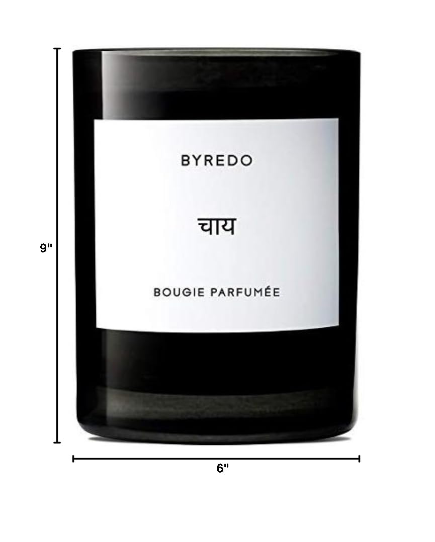 Byredo Chai Scented Candle 8.4 Oz Limited Edition - Spiced Tea Aroma Home Fragrance for Relaxation, Meditation & Cozy Evenings