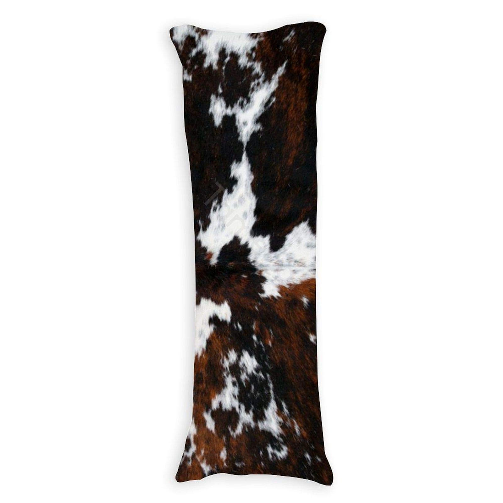 Premium Cowhide Print Body Pillow Cover 20x54 Inches - Soft Hypoallergenic Pillowcase with Hidden Zipper for Adults & Pregnancy Support - Perfect for Home, Office, and Maternity Comfort
