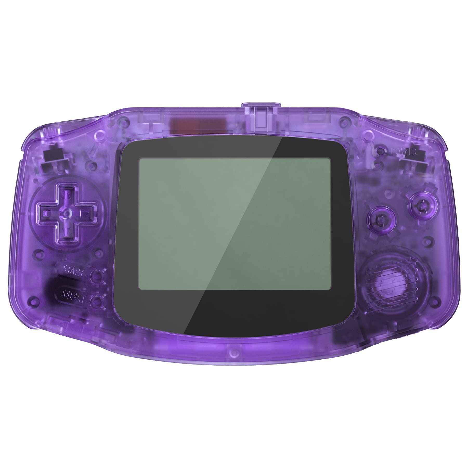 eXtremeRate Clear Atomic Purple Replacement Shell Full Housing Cover with Buttons for Gameboy Advance GBA - Compatible with IPS & Standard LCD Screens - DIY Upgrade Kit for GBA Console (Console & IPS Screen Not Included) - Perfect for Game Boy Advance Modding, Retro Gaming & Custom Builds