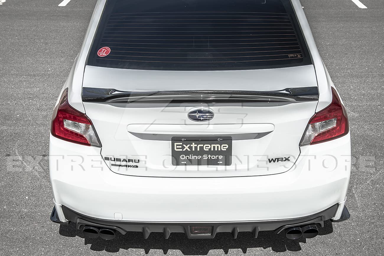 HighKick Duckbill Style Carbon Fiber Rear Trunk Spoiler for 2015-2021 Subaru WRX STI - Perfect Fit Replacement & Performance Upgrade for Street Racing & Car Shows