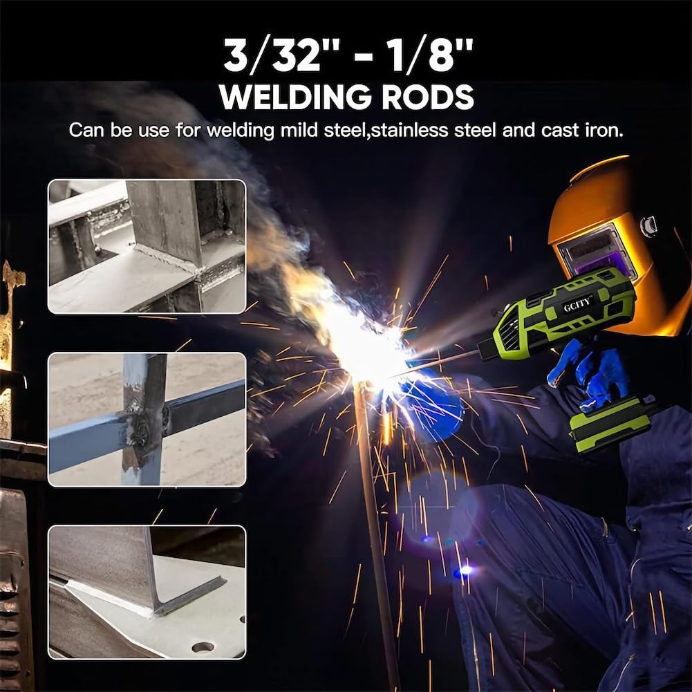 Portable Welding Machine 20-120A with 6 Adjustable Gears, Handheld Welder Gun for 1/16