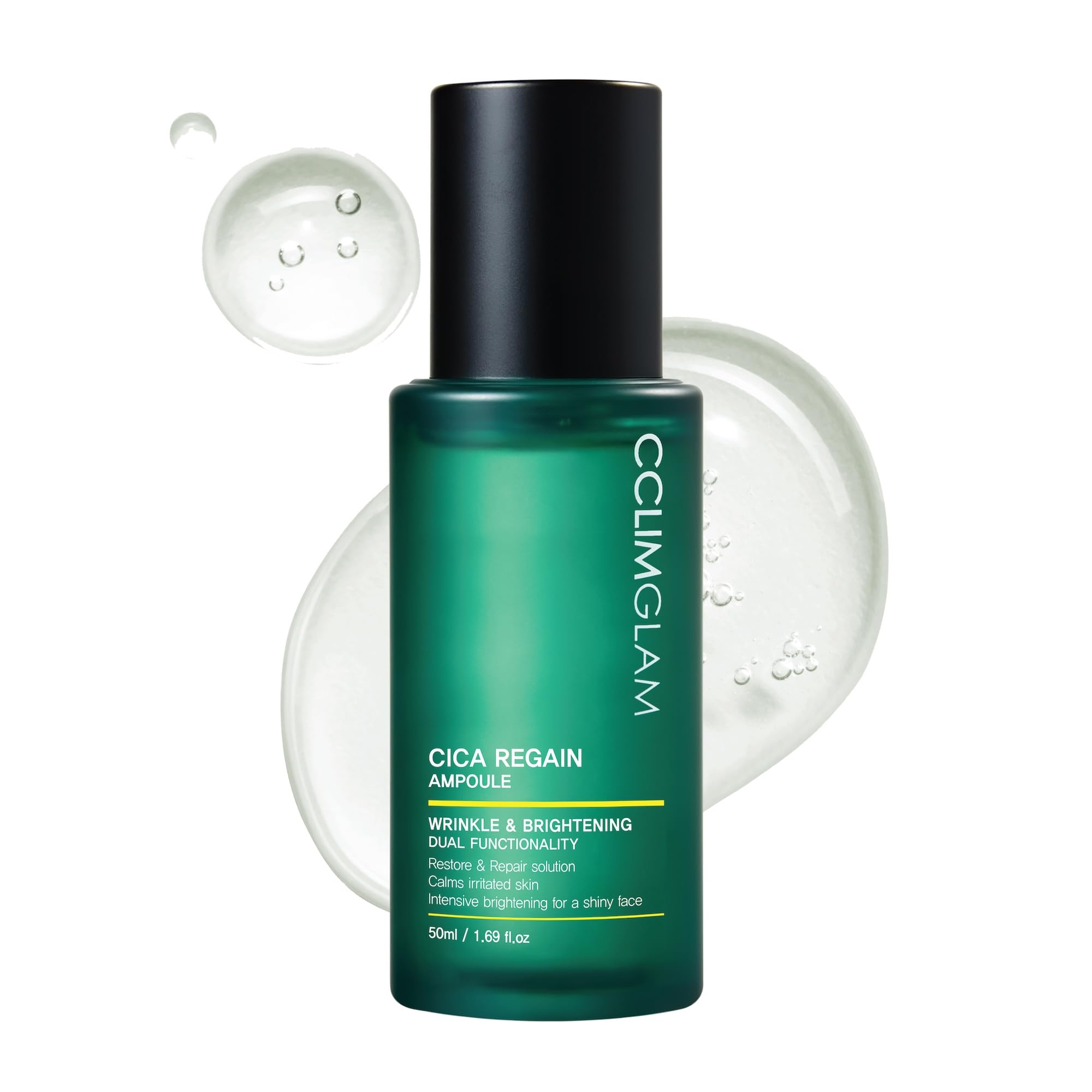 CICA Regain Ampoule 50ml (1.69 Fl Oz) - Vegan Soothing Calming Hydrating Facial Serum for Sensitive Skin | Clean Beauty Korean Skincare | Perfect for Daily Hydration & Redness Relief