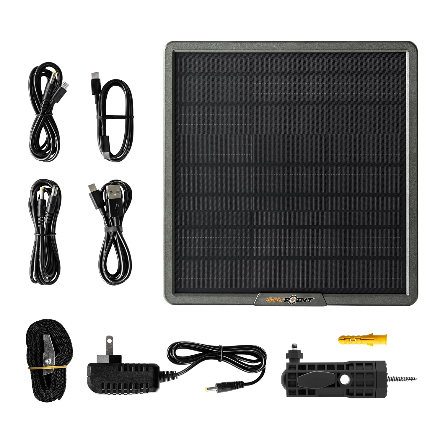 SPYPOINT SPLB-22 Solar Panel for Trail Cameras - 15,000mAh Internal Battery, 12V/9V/6V Power Outlets with DC Charger - Weatherproof Outdoor Solar Charger for Hunting & Wildlife Monitoring