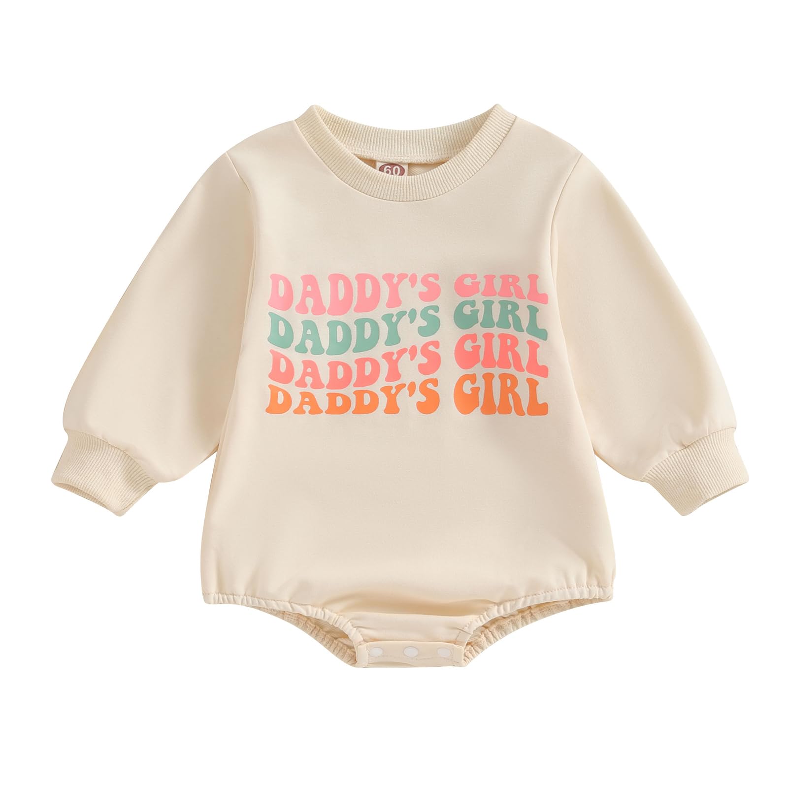 Sejardin Newborn Baby Girl Romper - Cute Long Sleeve Round Neck Outfit for Toddler Girls | Daddy's Little Princess Clothes | Perfect for Family Photos, Playdates & Special Occasions