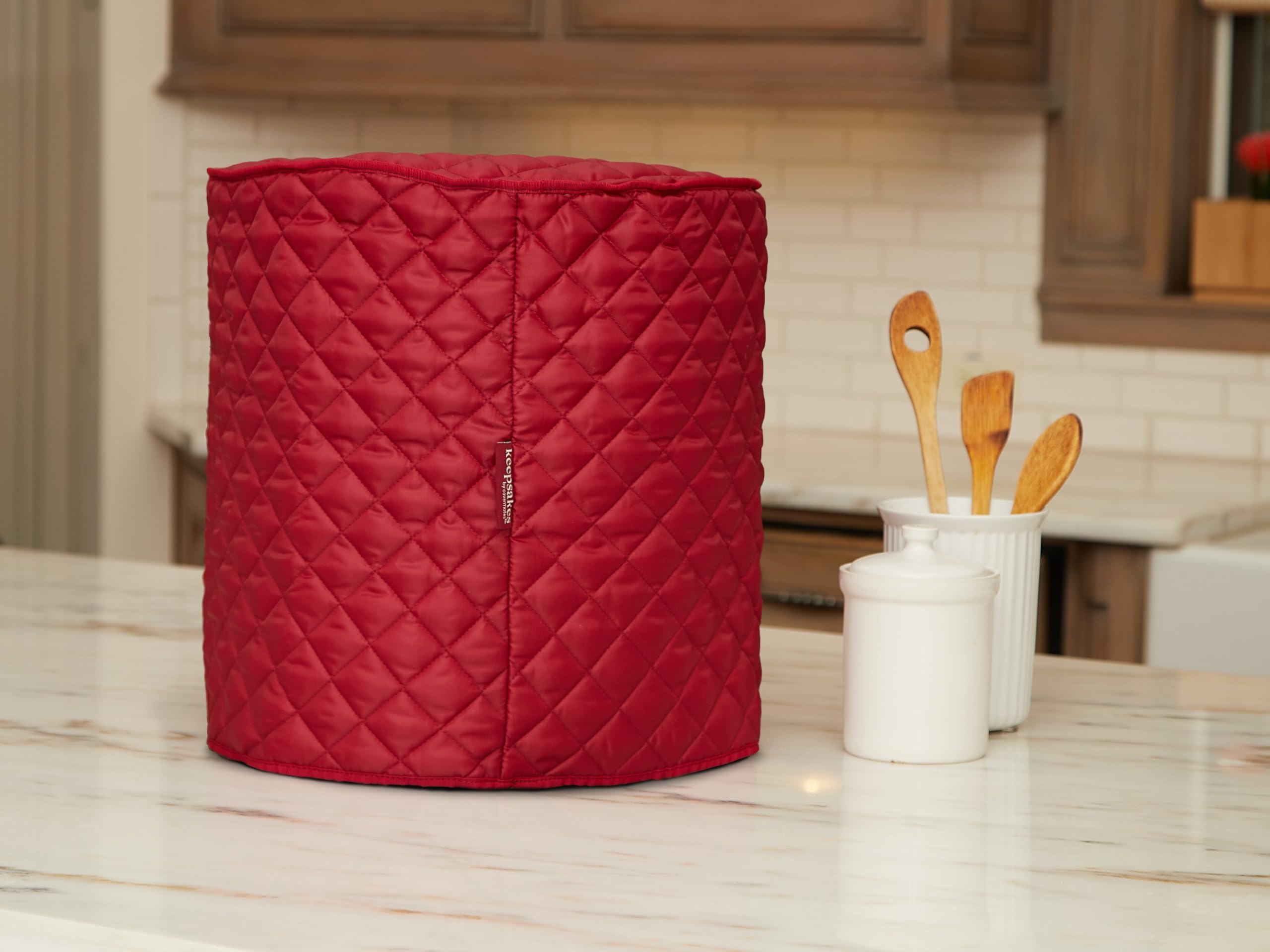 Slow Cooker Cover - Dust Protection & Stain Resistant - Washable Appliance Cover for Kitchen - Red Keepsake Covermates for Crock Pots & Dutch Ovens - Perfect for Home Cooking & Party Serving