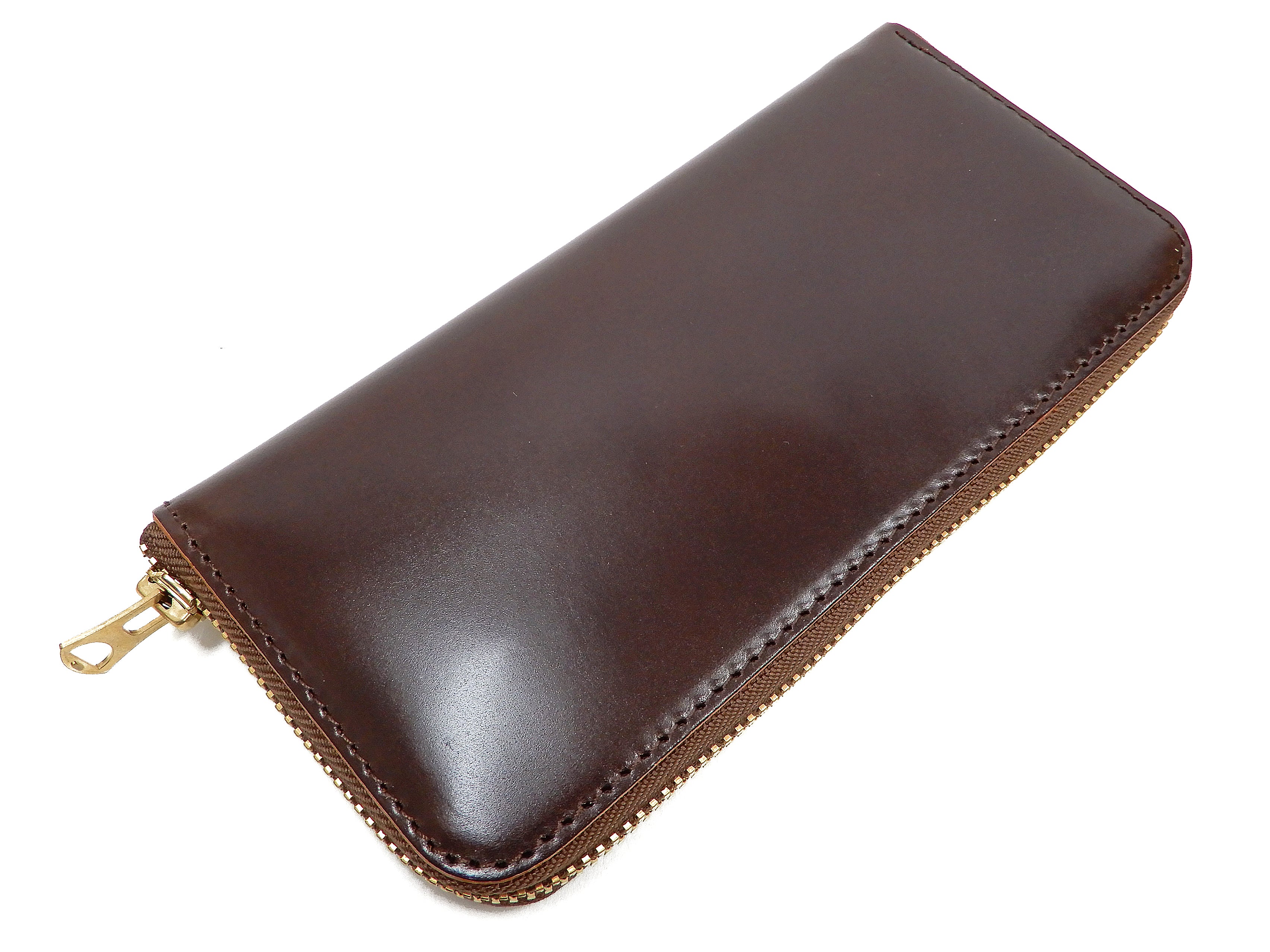 Men's Genuine Leather Long Zip Around Wallet - Cordovan Chocolate Brown - RFID Blocking - Perfect for Travel, Business & Everyday Use - LE 4318 by Barns Outfitters