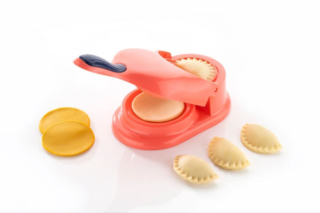 ATEVON 2-in-1 Dumpling & Momos Maker - Easy Asian Dumpling Press with 5 Assorted Colors - Perfect for Homemade Dumplings, Wontons, Pierogis & More | Great for Family Cooking & Party Food Prep