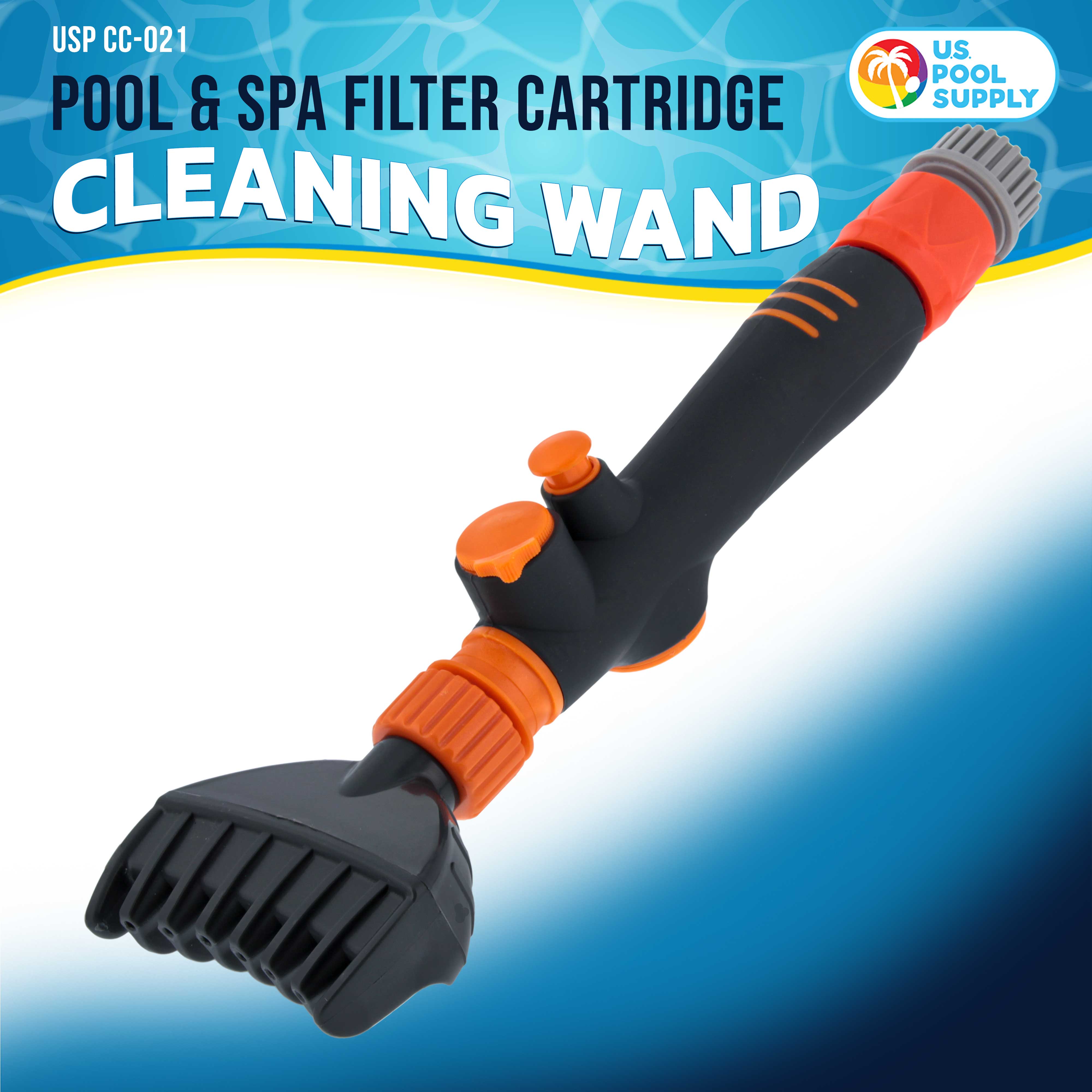 **Pool Filter Cartridge Cleaner Tool - 6 Powerful Water Jets for Quick & Deep Cleaning - Durable Spa & Pool Filter Wand - Removes Dirt & Debris - Perfect for In-Ground & Above Ground Pools**