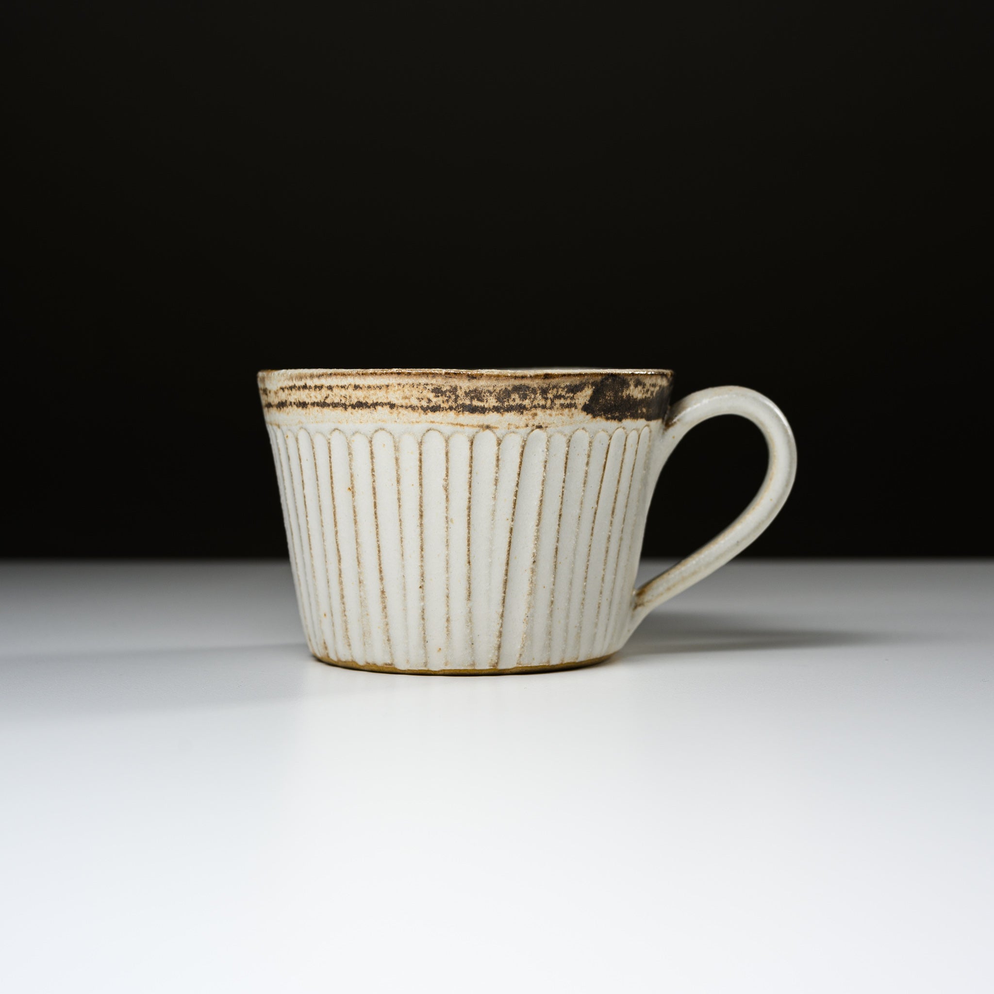 Wakasama Kiln Antique Slimline Ceramic Mug - 240ml (8oz) Handcrafted Japanese Tea Cup - Perfect for Coffee, Tea, or Matcha Drinking at Home or Office