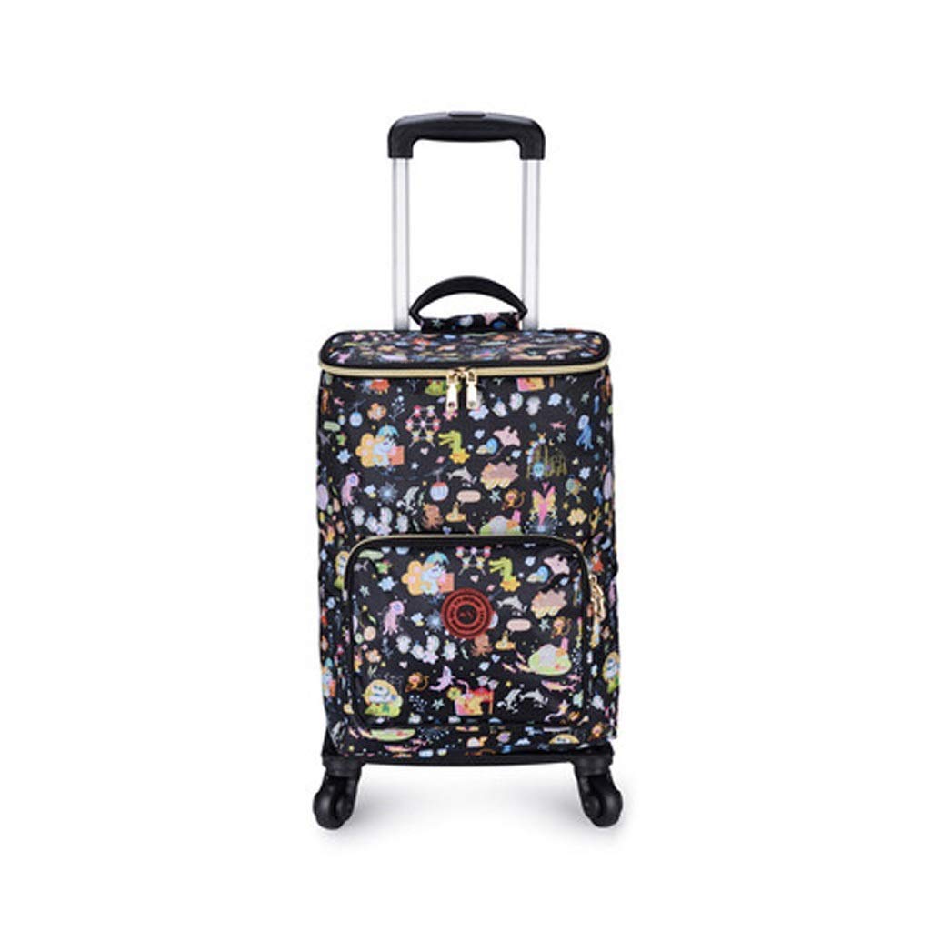 Collapsible Folding Wagon Cart with Wheels - Lightweight Aluminum Shopping Trolley & Insulated Grocery Bag for Women & Seniors - Perfect for Grocery Shopping, Picnics, Beach Trips and Outdoor Activities