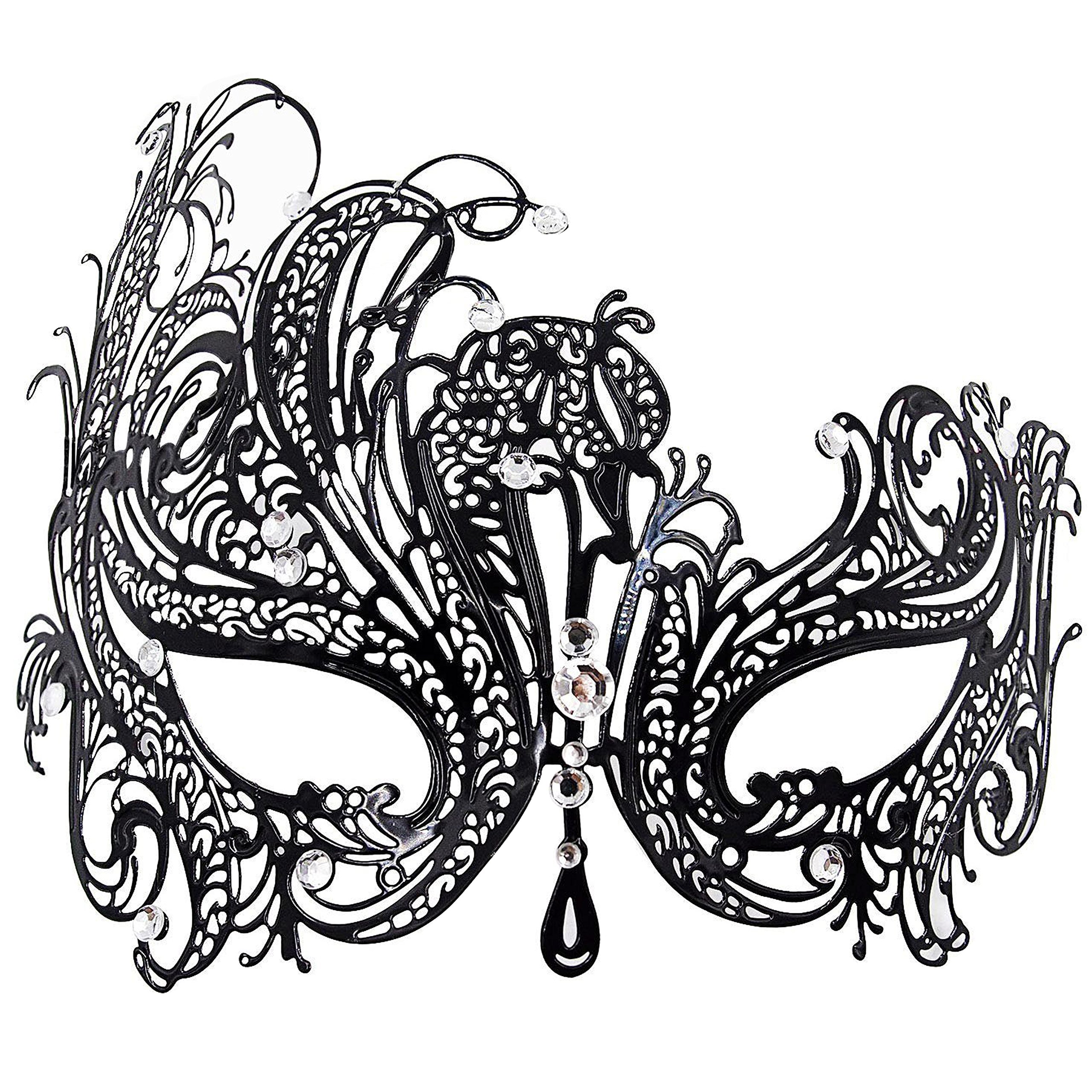 Elegant Metal Laser Cut Venetian Masquerade Mask for Women - Perfect for Costume Parties, Balls, and Mardi Gras Celebrations