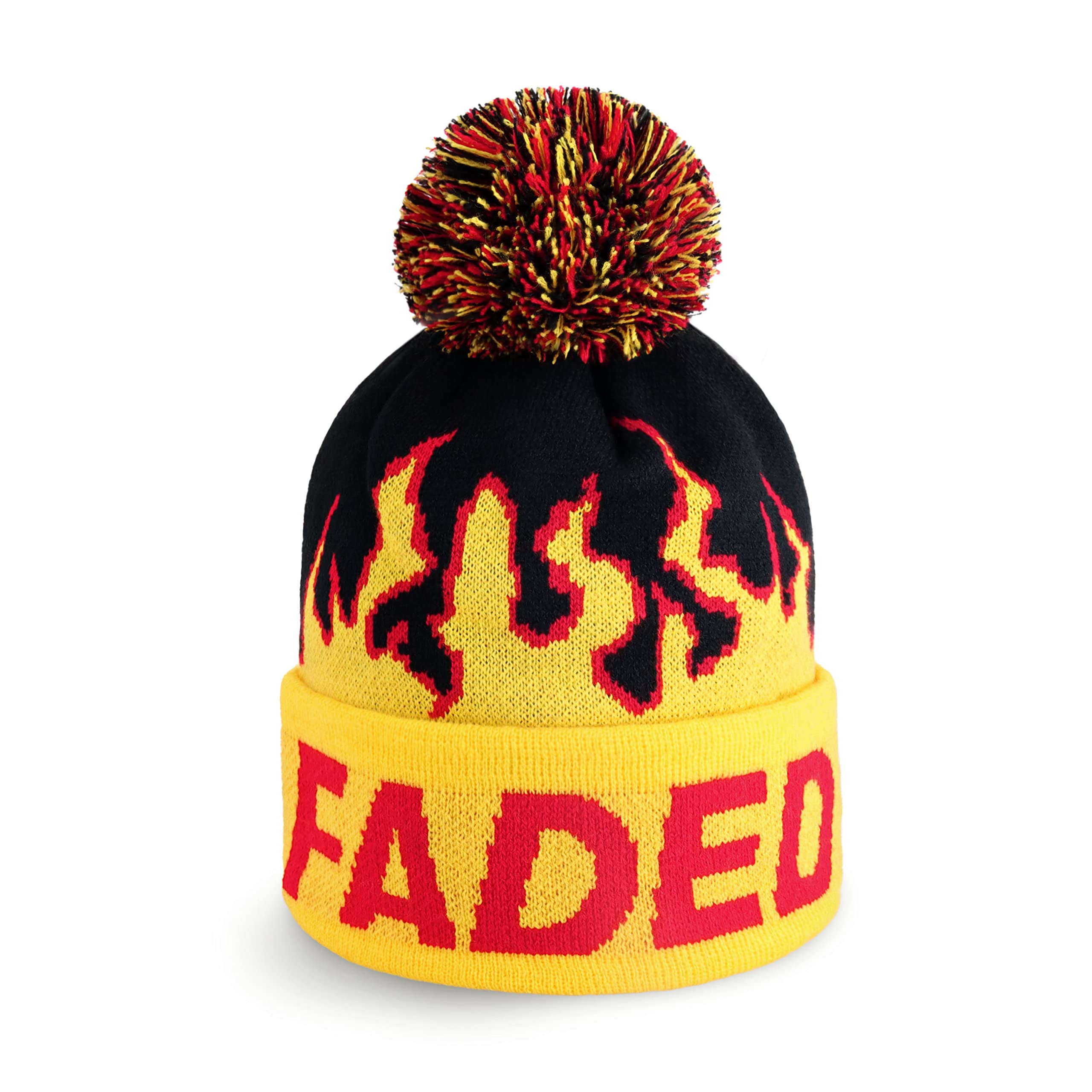 Skully Pom Pom Knit Hats - Winter Warm Beanie for Men & Women | Colorful Outdoor Fun Design | Perfect for Skiing, Snowboarding & Casual Winter Fashion