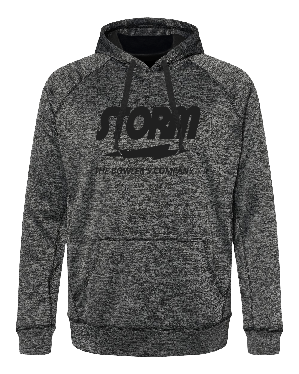 Storm The Bowler's Company Black Performance Hoodie for Men & Women - Moisture-Wicking Athletic Pullover for Bowling, Gym & Outdoor Activities
