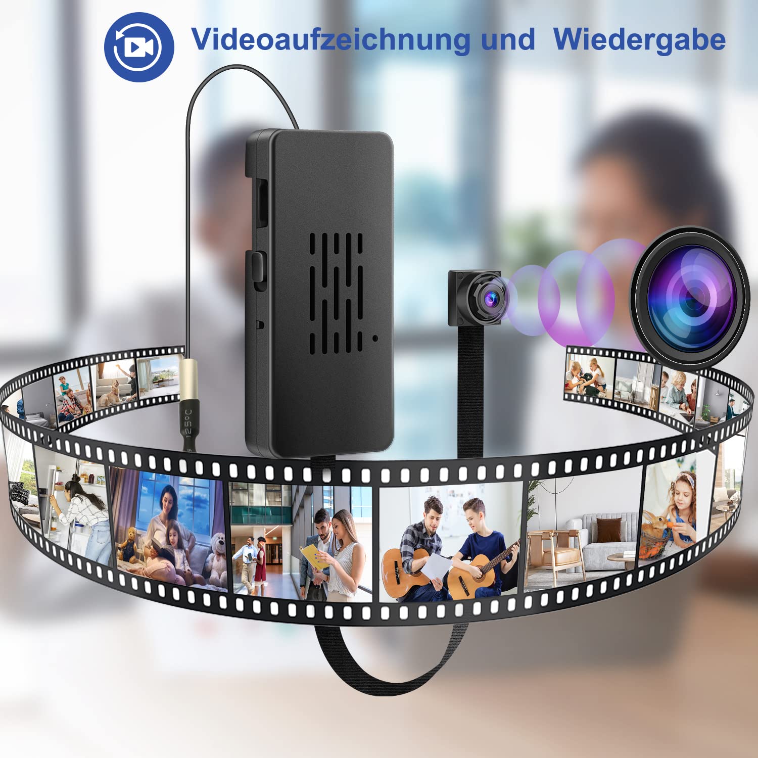 TDW Mini Camera - HD 1080P WiFi Security Camera with Live View & Mobile App | Indoor/Outdoor Surveillance for Home, Office & Baby Monitoring | Small Hidden Camera for Recording & Security