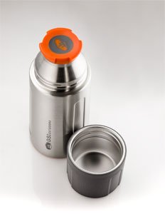 GSI Outdoors Glacier Stainless Steel 1L Vacuum Insulated Water Bottle with Cup - Double Wall Thermos for Hot & Cold Drinks - Perfect for Camping, Hiking, Travel, Office & Outdoor Adventures