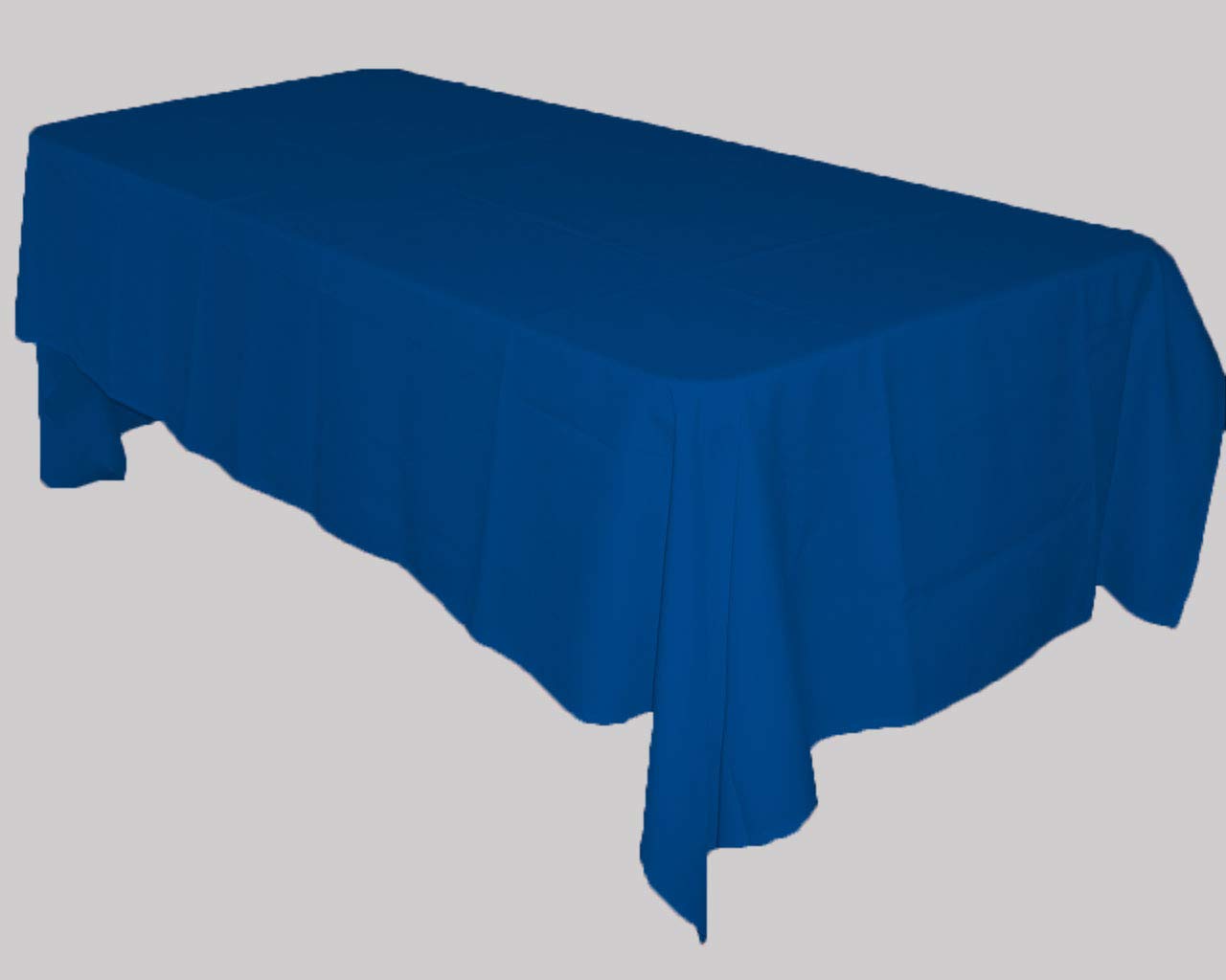 Premium 500TC Egyptian Cotton 5-Piece Rectangular Tablecloth Set - 58 x 72 Inch Blue Dining Table Cover for Kitchen, Parties & Home Decor | Washable & Wrinkle-Resistant for Everyday Use & Special Occasions