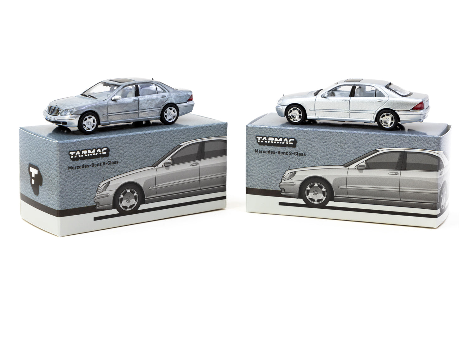 Tarmac Works 1/64 Scale Mercedes Benz S Class Diecast Model Car - Brilliant Silver Metallic - GLOBAL64 Series - Perfect for Collectors & Car Enthusiasts - Display, Gift, or Racing Scenes