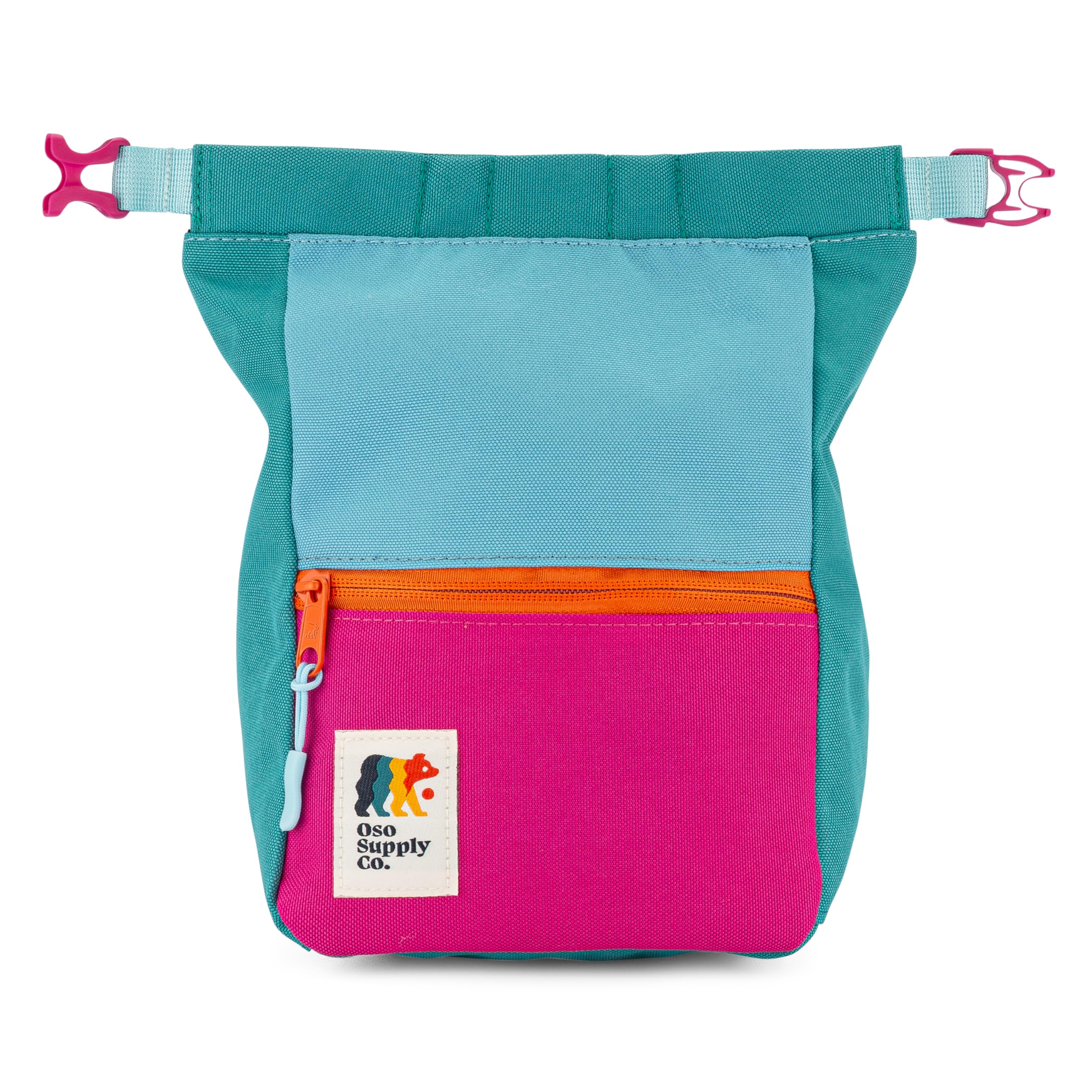 **Crux Bouldering Chalk Bucket - Large Rock Climbing Chalk Bag with Magnetic Closure, Zippered Pockets & Mesh Pouch for Climbers, Weightlifting, Gymnastics - Perfect for Indoor & Outdoor Training**