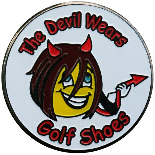 Golf Ball Marker & Hat Clip Set - Devil Wears Golf Shoes Style | Perfect for Golf Accessories & Gifts
