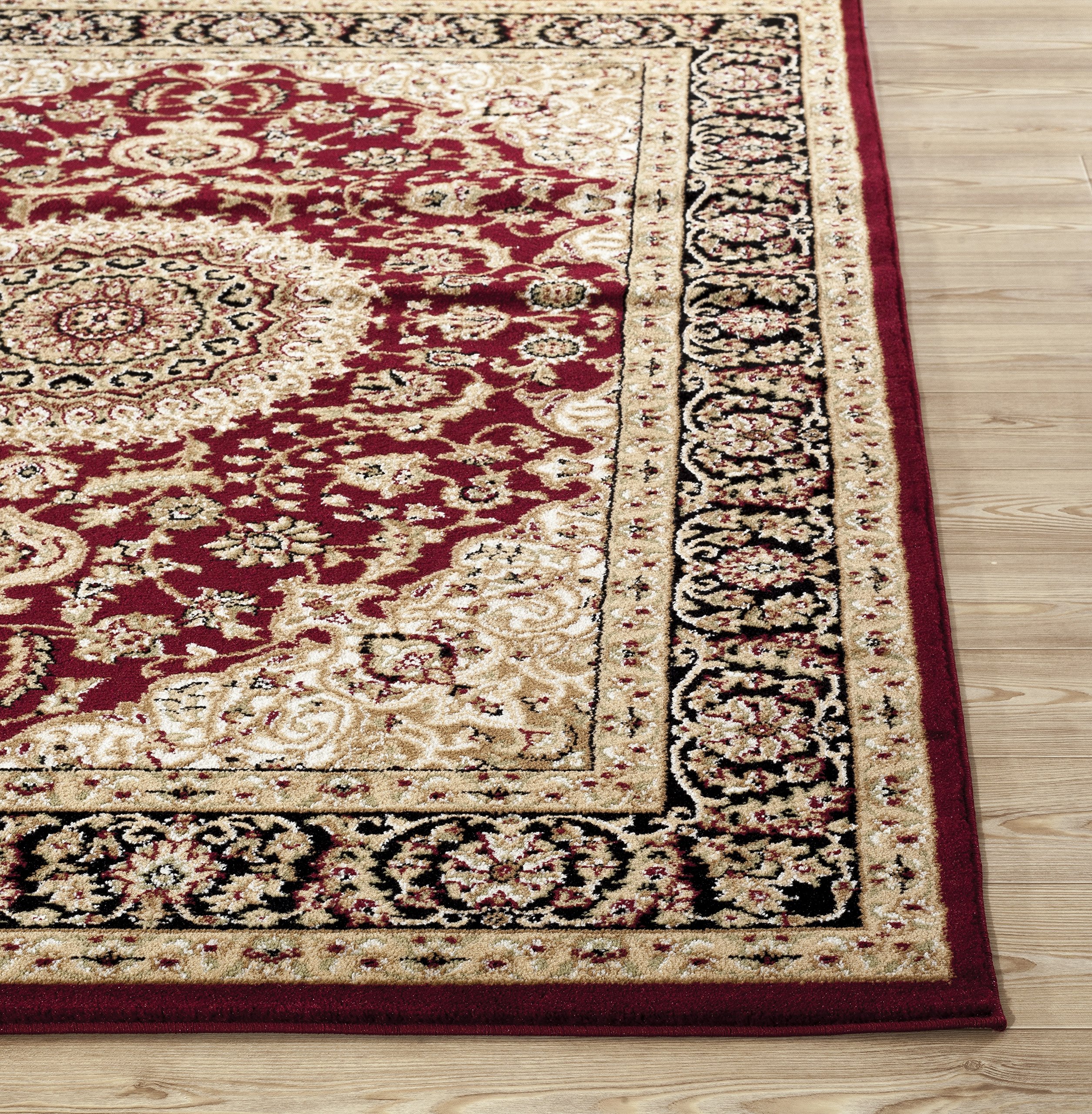 Traditional Oriental Medallion Design Area Rug 3'3