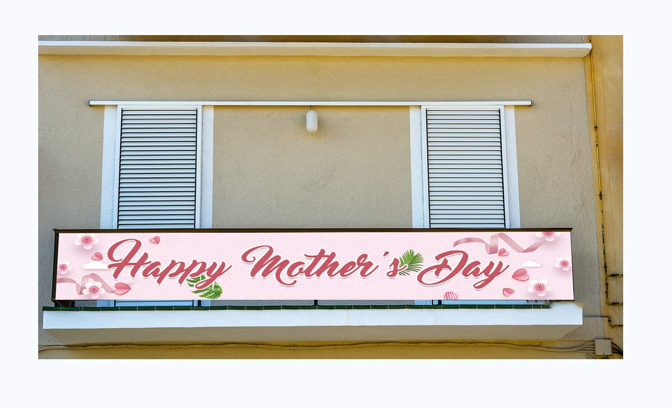 Happy Mother's Day Banner - Premium Party Decoration Supplies for Mother's Day Celebrations - Perfect for Home, Office & Event Decor
