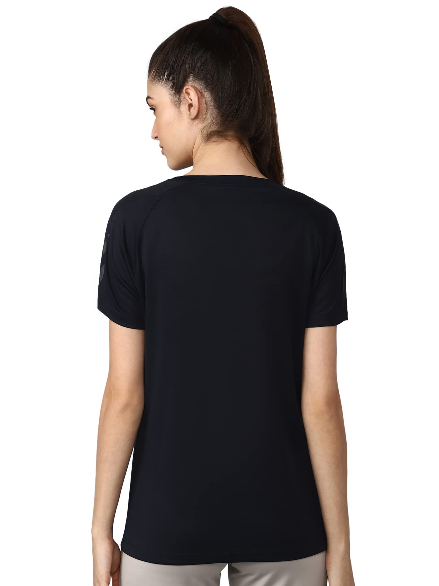 hummel Women's Polyester T-Shirt - Comfortable Casual Short Sleeve Top for Everyday Wear, Gym & Outdoor Activities