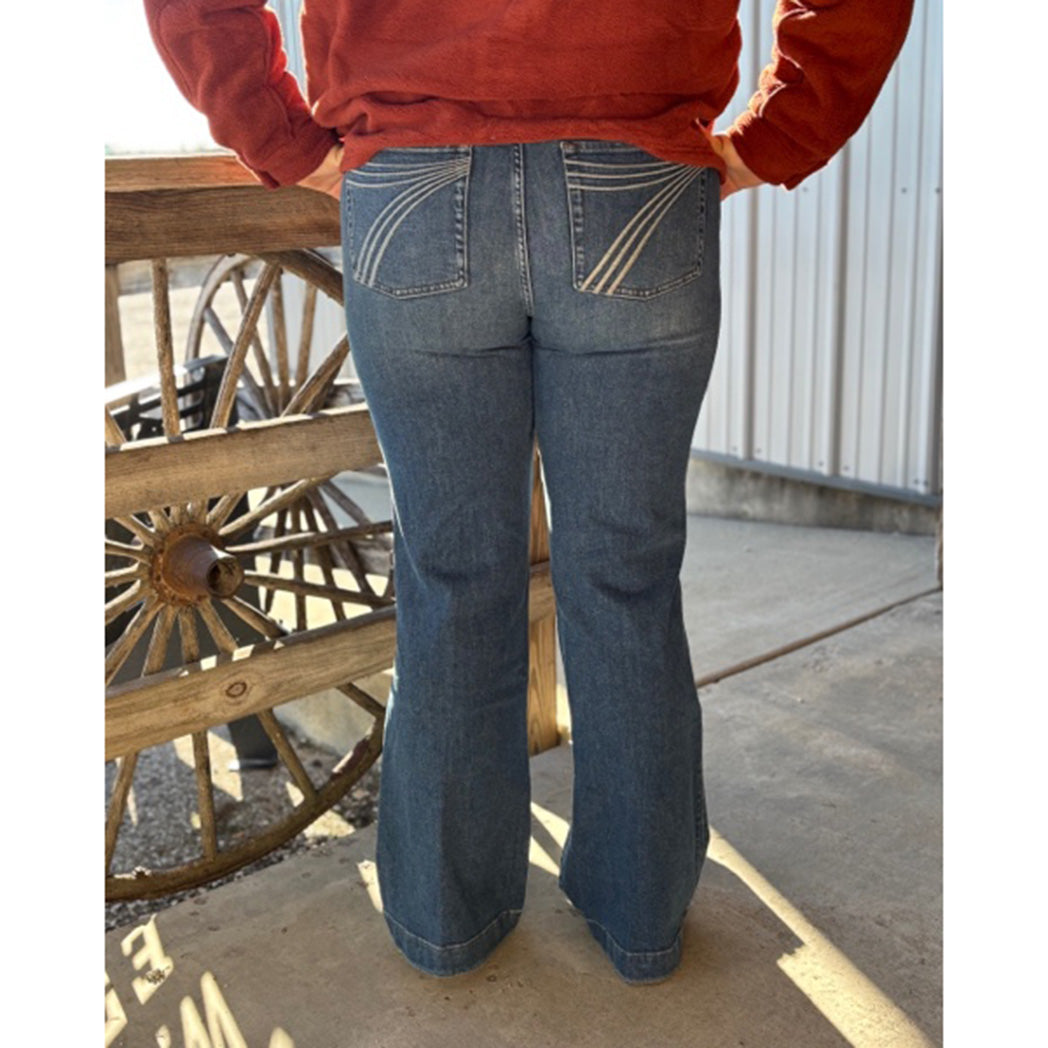 7 For All Mankind Women's Sacramento Dojo Trouser - High Waist Slim Fit Stretch Jeans for Casual & Work Wear | Comfortable Everyday Pants for Office, Travel & Date Night
