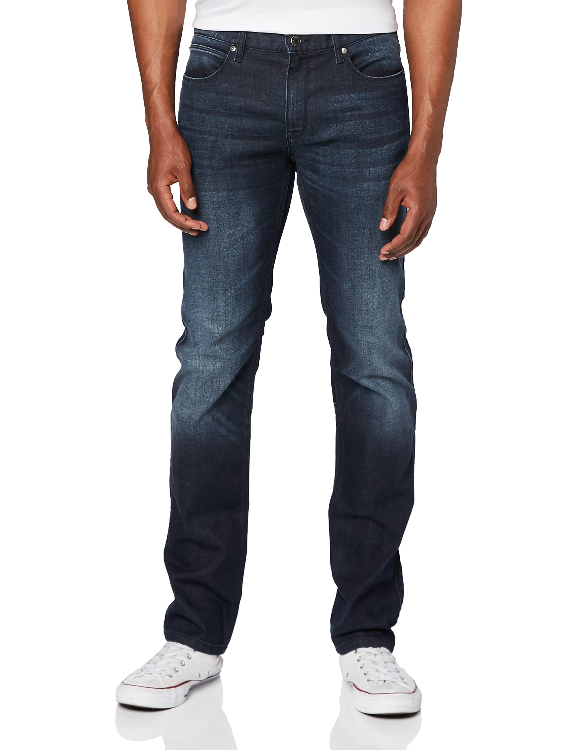 Slim Fit Men's Jeans - Dark Blue 405 (32W x 32L) | Comfortable Stretch Denim Pants for Casual Wear, Office & Everyday Outfits