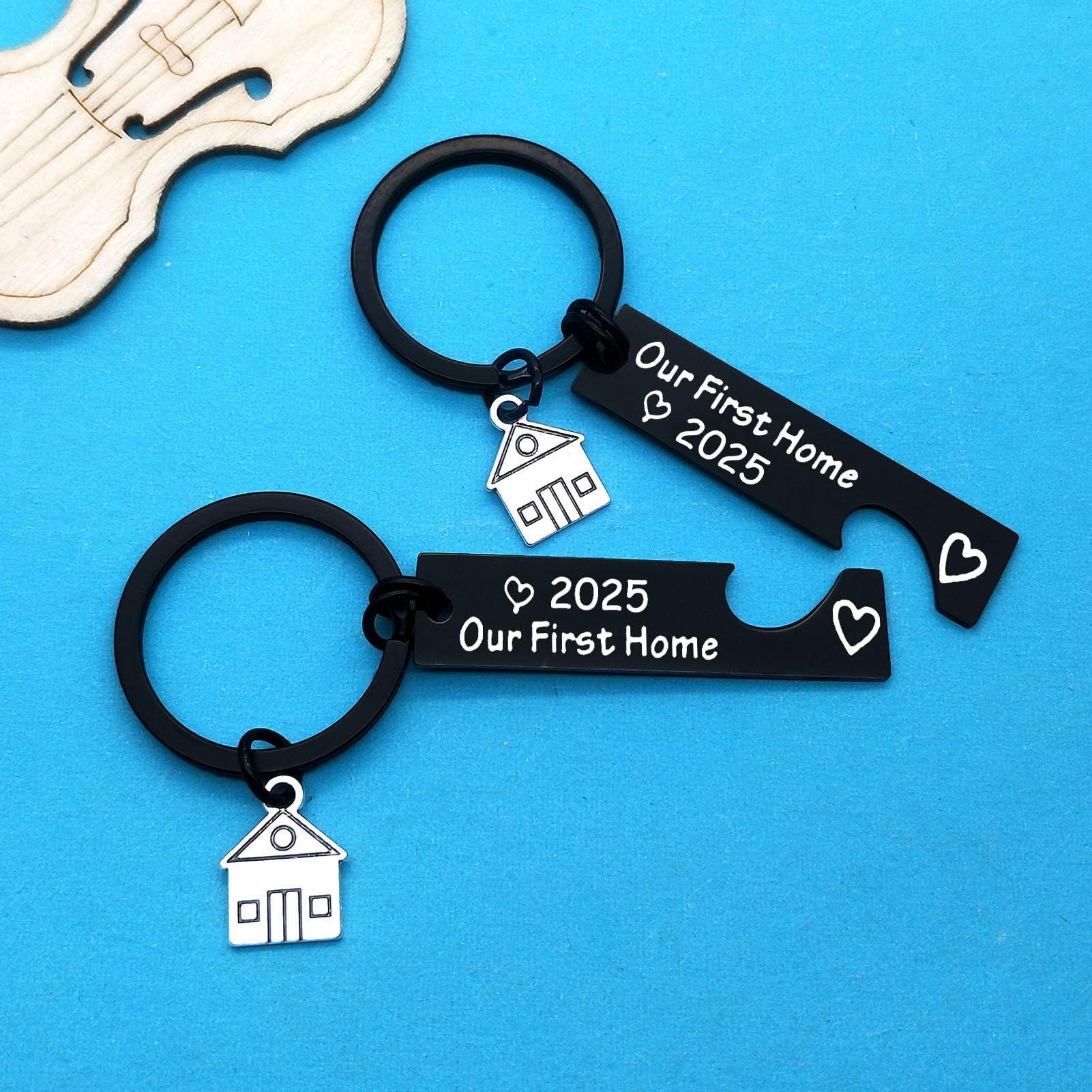 Our First Home 2025 Keychain - New House Keychain Gift for Couples, Friends & Family - First Homeowner Gift Idea - Perfect Housewarming Present for New Homeowners - Great for House Keys, Welcome Gifts & New Home Celebrations