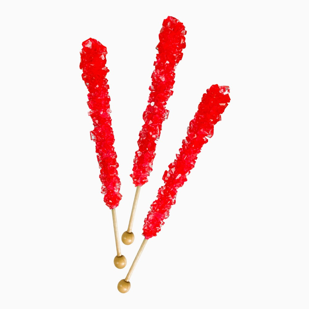 Espeez Old Fashioned Rock Candy Red - 18 Count Box | Classic Hard Candy for Parties, Gifts & Dessert Toppings