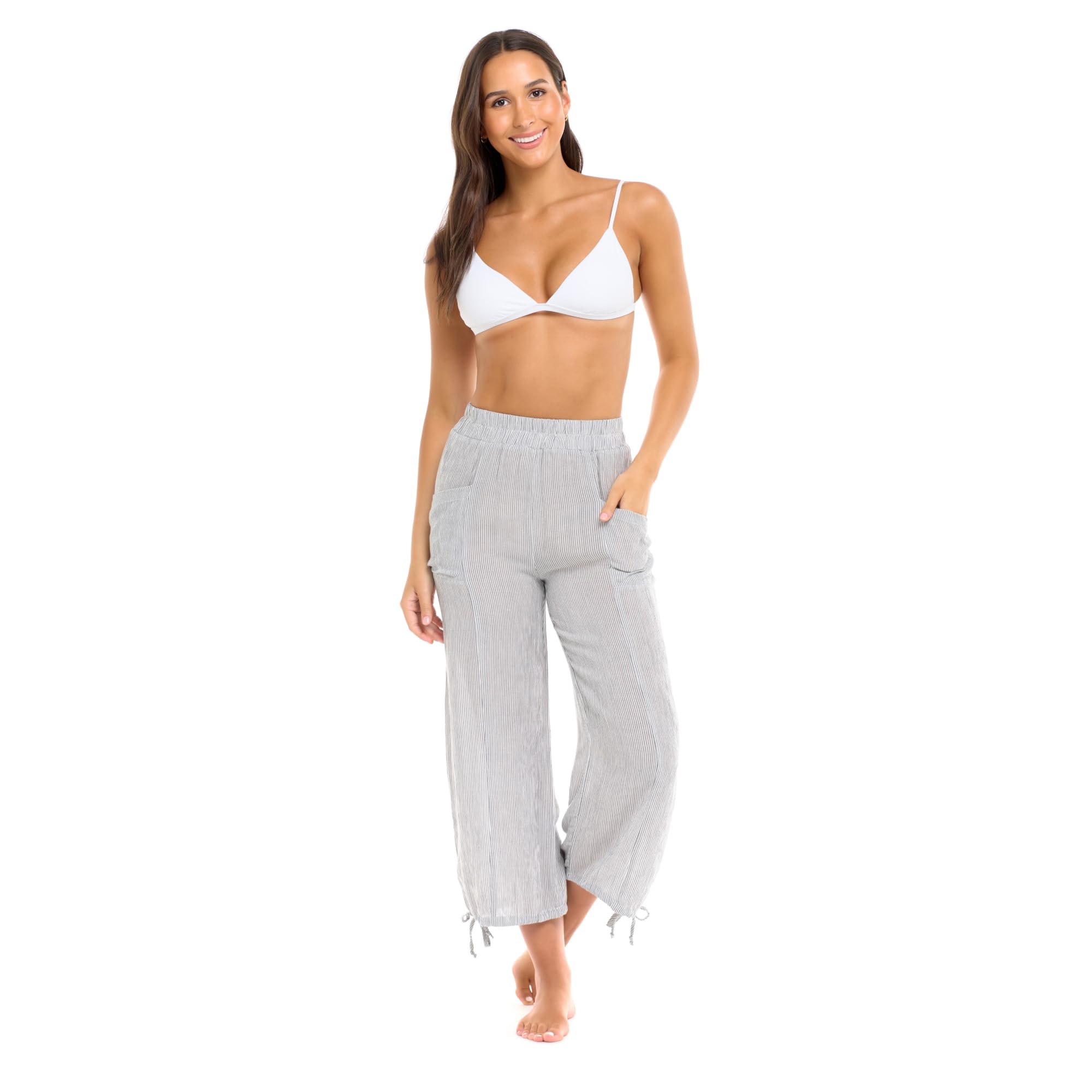 Body Glove Women's Penny Bathing Suit Cover Up - Quick Dry Slip On Beach Pants for Swimming, Poolside & Vacation Wear