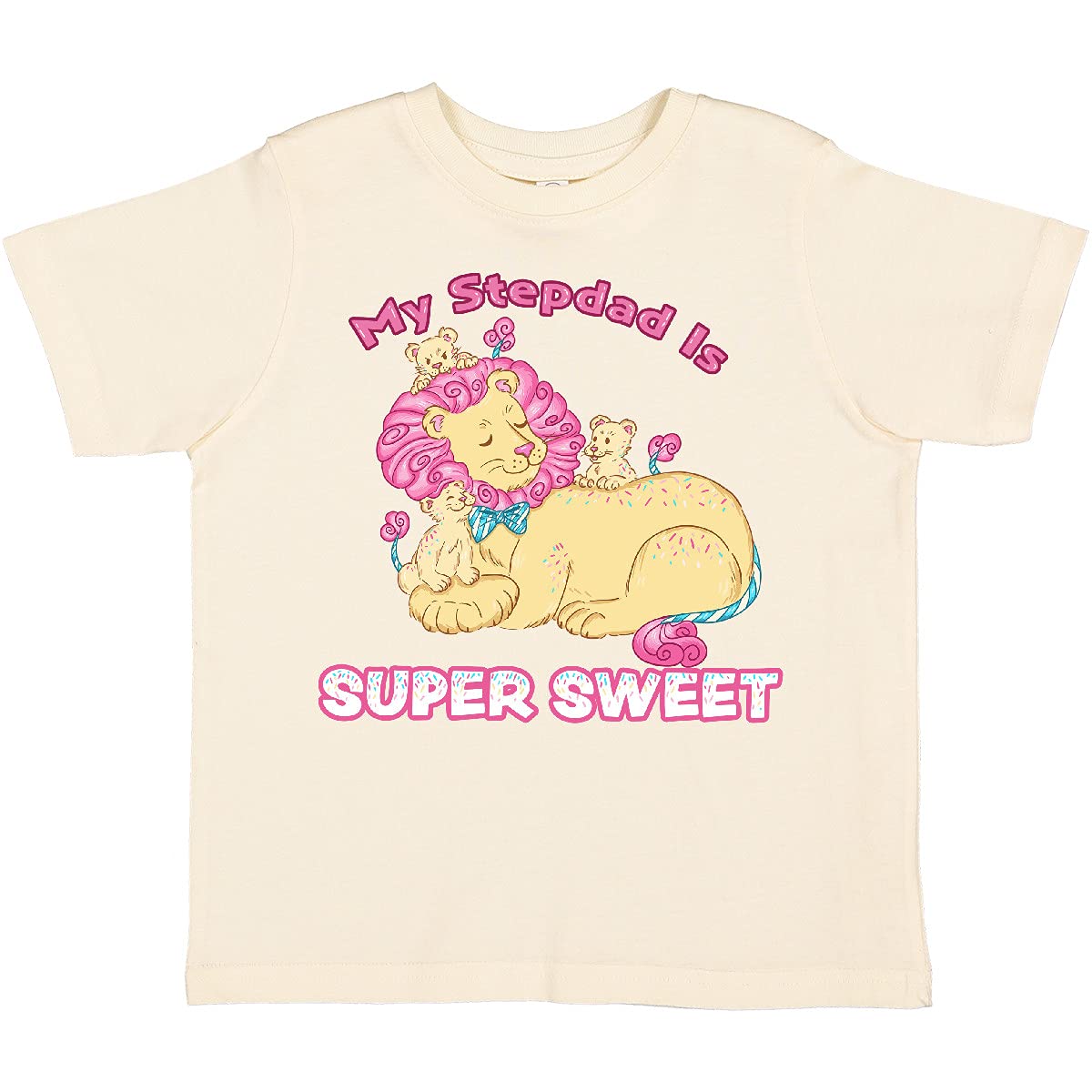 Inktastic Super Sweet Cotton Candy Lions Toddler T-Shirt - Cute Pink Graphic Tee for Kids | Perfect for Family Outings, Birthday Parties & Playdates