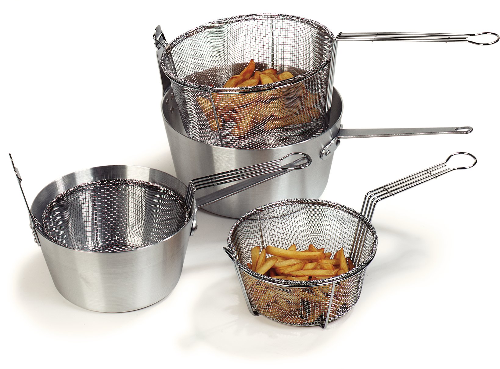 Chrome Plated Nickel Steel Mesh Fryer Basket 8.75